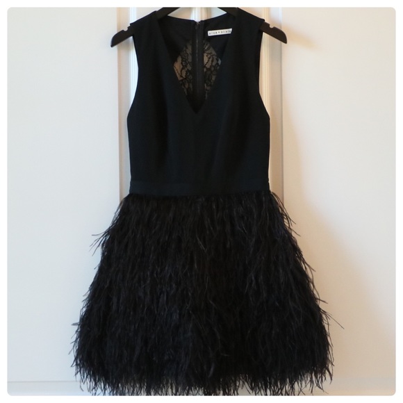 ALICE + OLIVIA Kiara Feather Dress - Picture 10 of 12